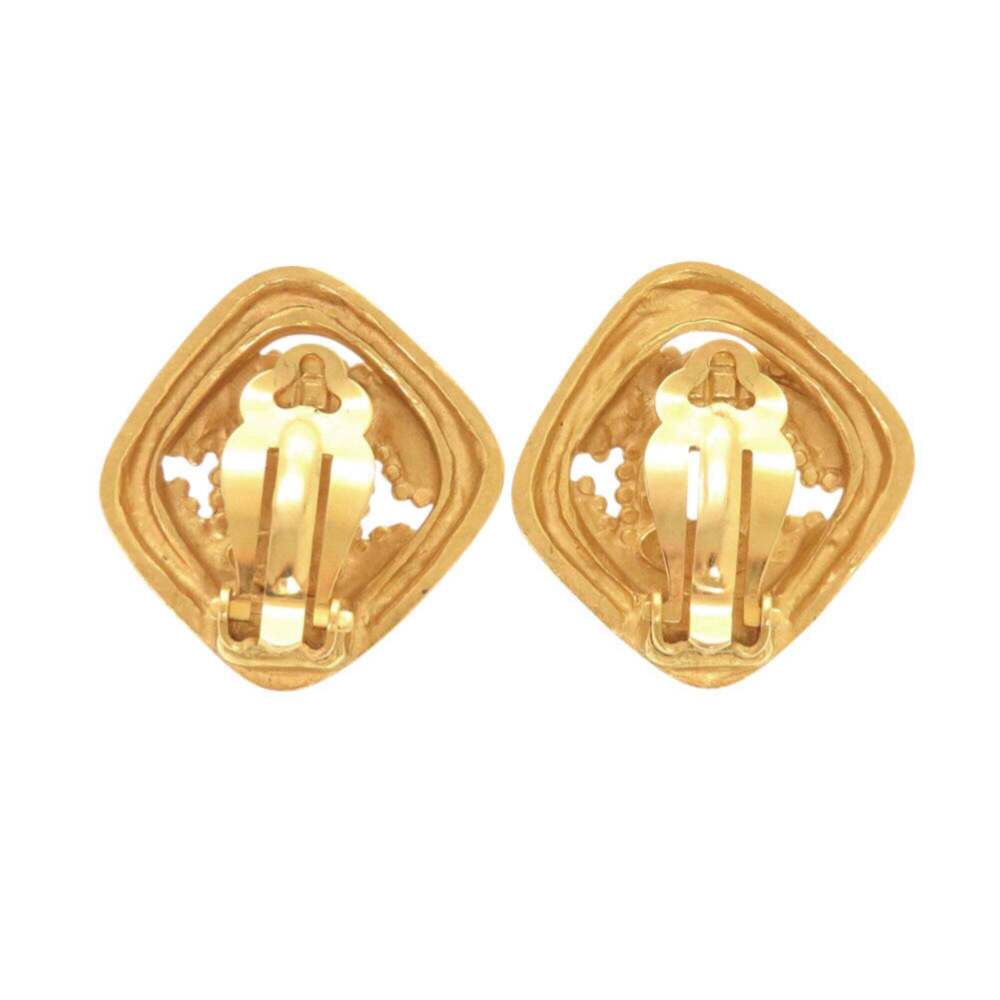 CHANEL Vintage Gold Logo Earrings - Picture 2 of 10
